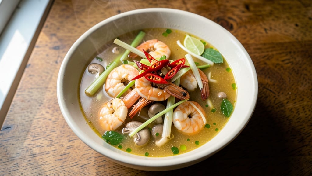 Authentic Tom Yum Goong Soup Recipe: Lemongrass-Kick Broth with Shrimp